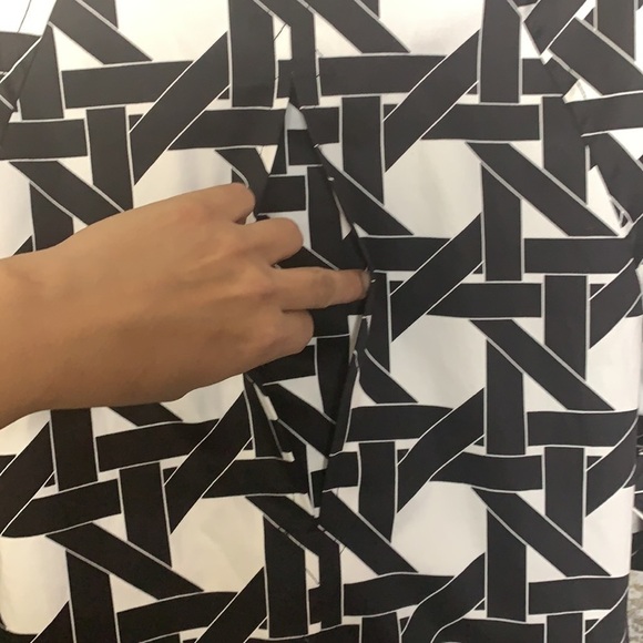 I-n-c black/white neutral print dress jacket size L - Picture 7 of 13